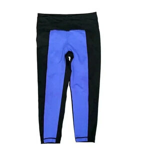 90 Degree By Reflex Yoga Capri Pants Size Small Pre Loved Black & Purple